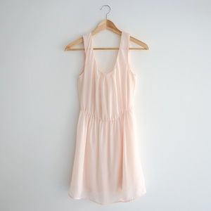 Zara Basic Chiffon Dress w/ Low Back - Pink, S